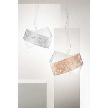 Gea Luce CAMILLA S G arg - Candelabro suspenso CAMILLA 2xE27/70W/230V prateado