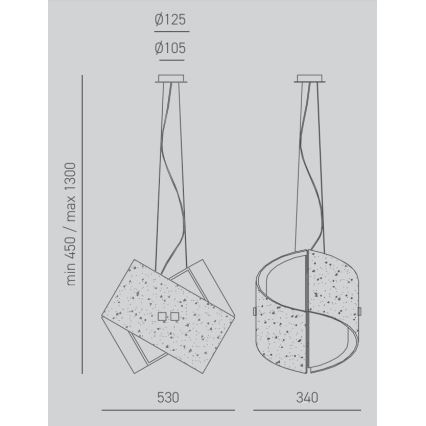 Gea Luce CAMILLA S G arg - Candelabro suspenso CAMILLA 2xE27/70W/230V prateado