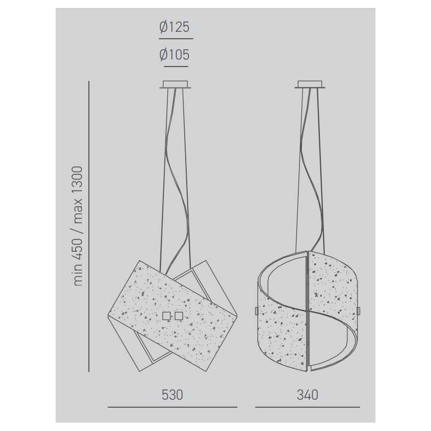Gea Luce CAMILLA S G arg - Candelabro suspenso CAMILLA 2xE27/70W/230V prateado