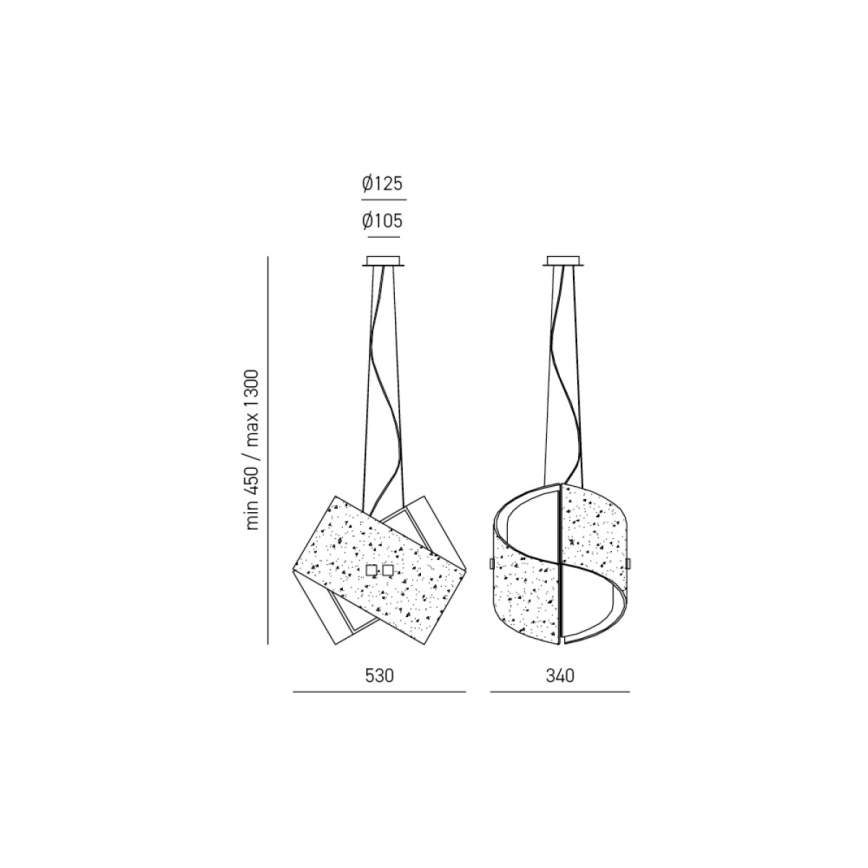 Gea Luce CAMILLA S G arg - Candelabro suspenso CAMILLA 2xE27/70W/230V prateado