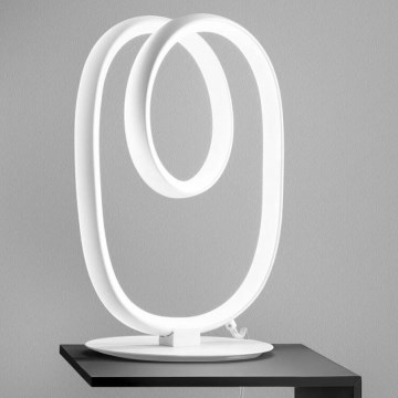 Gea Luce DIVA L BIANCO SATINATO - Candeeiro de mesa LED com regulação DIVA LED/17W/230V branco