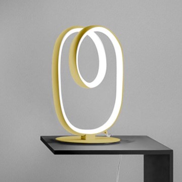 Gea Luce DIVA L ORO SPAZZOLATO - Candeeiro de mesa LED com regulação DIVA LED/17W/230V dourada
