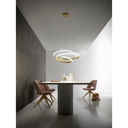 Gea Luce DIVA S G ORO - Candelabro suspenso LED com regulação DIVA LED/44W/230V dourada