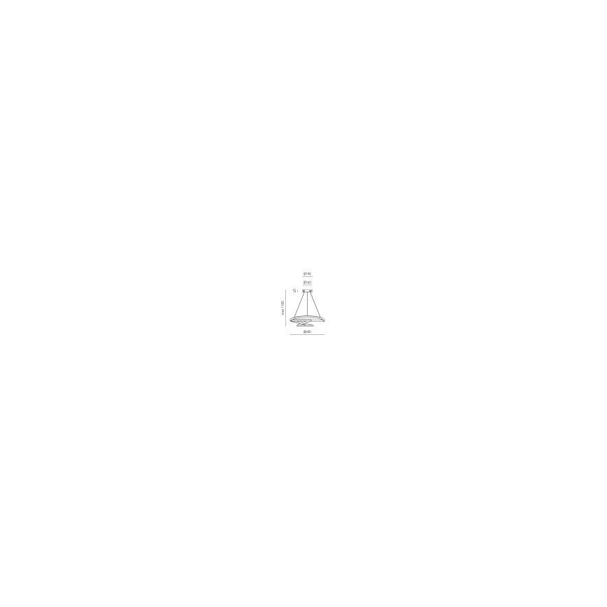 Gea Luce DIVA S G TITANIO - Candelabro suspenso LED com regulação DIVA LED/44W/230V cinzento