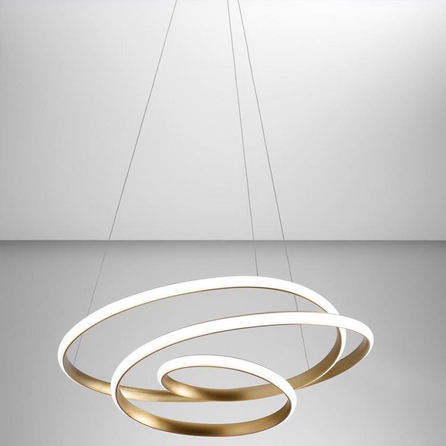 Gea Luce DIVA S P ORO - Candelabro suspenso LED com regulação DIVA LED/43W/230V dourada