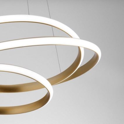Gea Luce DIVA S P ORO - Candelabro suspenso LED com regulação DIVA LED/43W/230V dourada