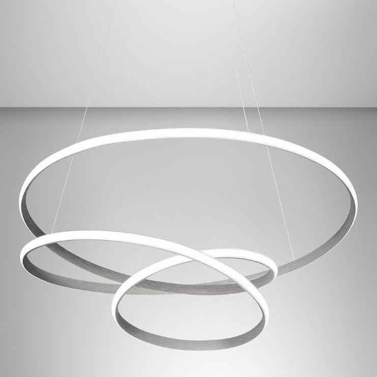 Gea Luce DIVA S P TITANIO - Candelabro suspenso LED com regulação DIVA LED/43W/230V antracite