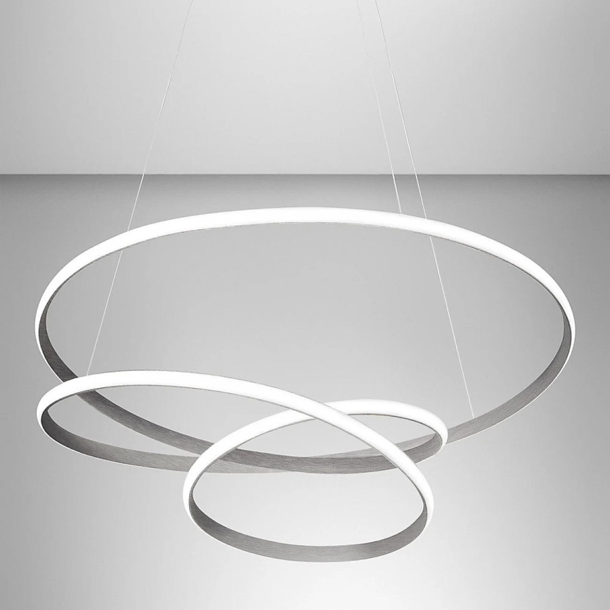 Gea Luce DIVA S/S TITANIO -  Candelabro suspenso LED com regulação DIVA LED/80W/230V cinzento
