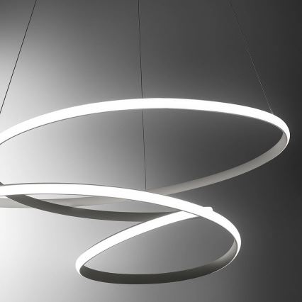 Gea Luce DIVA S/S TITANIO -  Candelabro suspenso LED com regulação DIVA LED/80W/230V cinzento