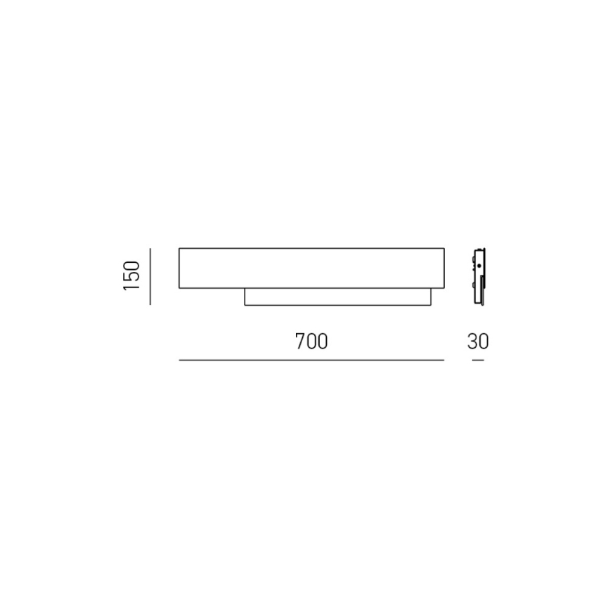 Gea Luce DOHA A G N - Iluminação de parede LED DOHA LED/25W/230V 70 cm preto