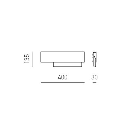 Gea Luce DOHA A P N - Iluminação de parede LED DOHA LED/15W/230V 40 cm preto