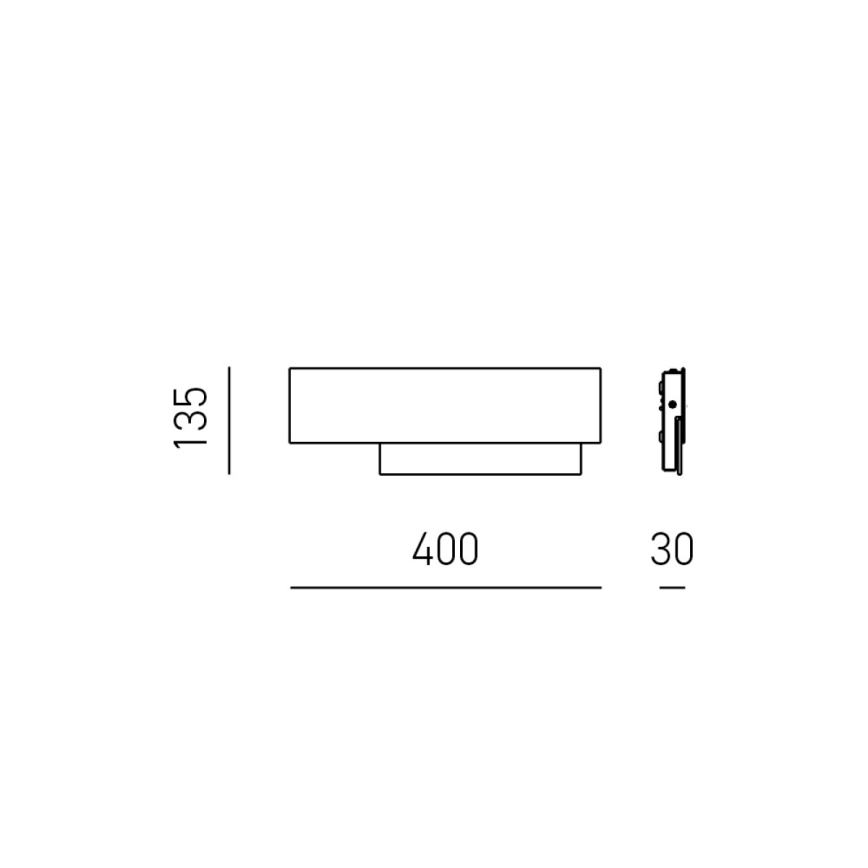 Gea Luce DOHA A P N - Iluminação de parede LED DOHA LED/15W/230V 40 cm preto