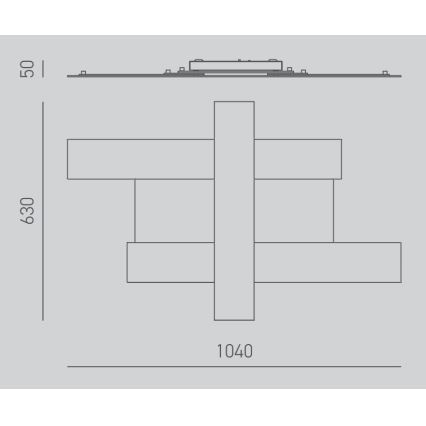 Gea Luce DOHA P G A - Iluminação de teto LED DOHA LED/50W/230V 104 cm cromado mate