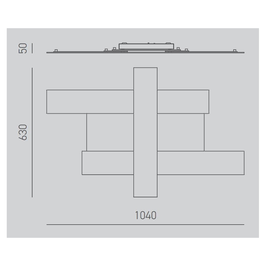 Gea Luce DOHA P G A - Iluminação de teto LED DOHA LED/50W/230V 104 cm cromado mate