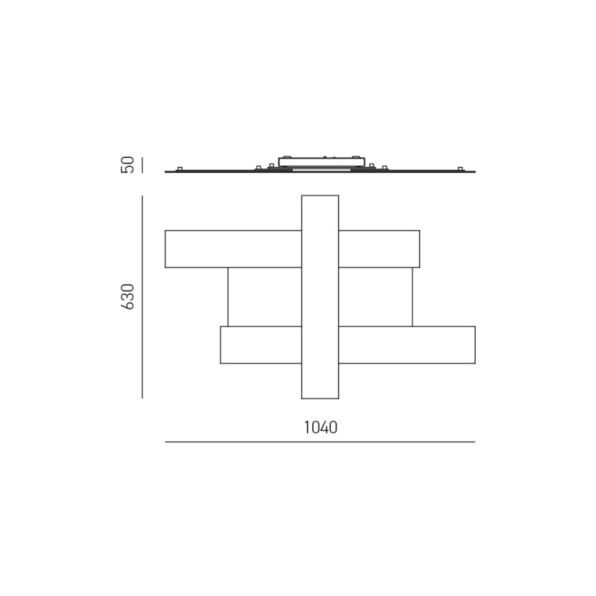 Gea Luce DOHA P G B - Iluminação de teto LED DOHA LED/50W/230V 104 cm branco