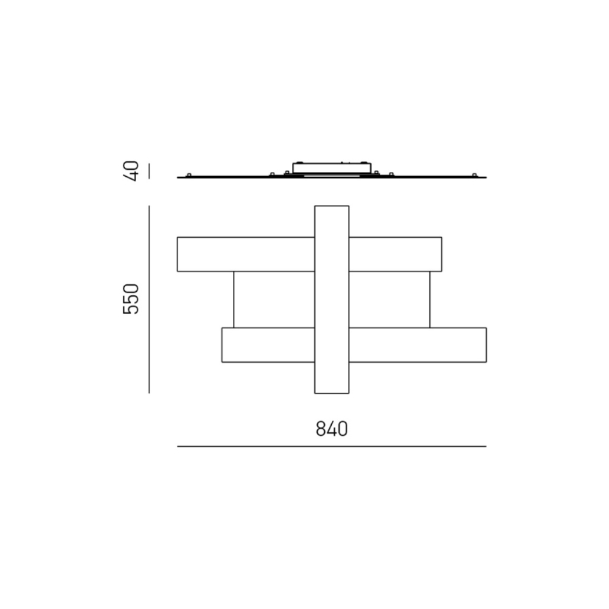 Gea Luce DOHA P M B - Iluminação de teto LED DOHA LED/40W/230V 84 cm branco