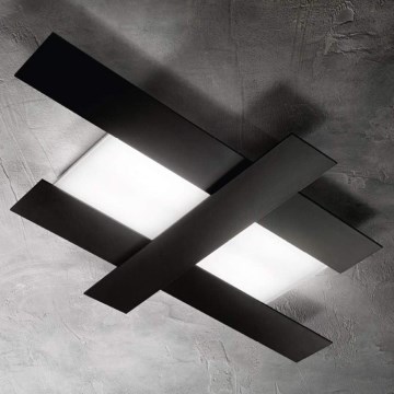 Gea Luce DOHA P P N - Iluminação de teto LED DOHA LED/30W/230V 65,5 cm preto