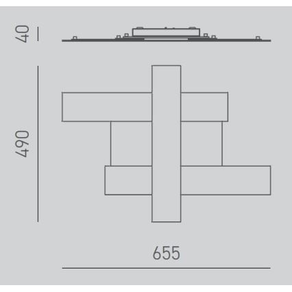 Gea Luce DOHA P P N - Iluminação de teto LED DOHA LED/30W/230V 65,5 cm preto