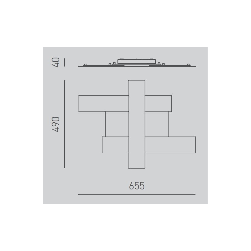 Gea Luce DOHA P P N - Iluminação de teto LED DOHA LED/30W/230V 65,5 cm preto