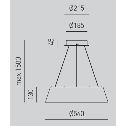 Gea Luce JULIETTE S B - Candelabro suspenso LED com regulação JULIETTE LED/50W/230V branco