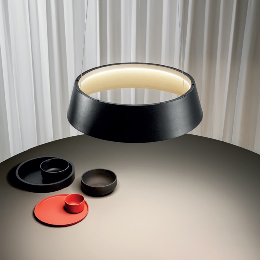 Gea Luce JULIETTE S N - Candelabro suspenso LED com regulação JULIETTE LED/50W/230V preto/dourada