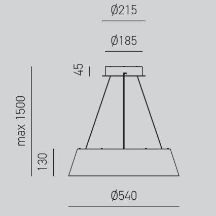 Gea Luce JULIETTE S N - Candelabro suspenso LED com regulação JULIETTE LED/50W/230V preto/dourada