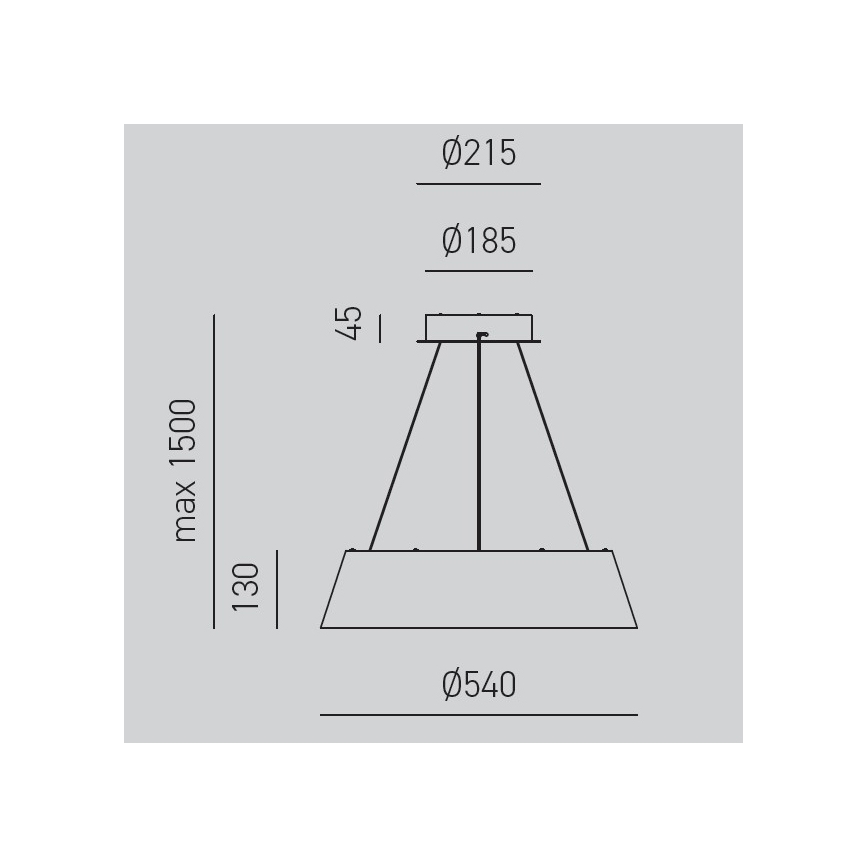 Gea Luce JULIETTE S N - Candelabro suspenso LED com regulação JULIETTE LED/50W/230V preto/dourada