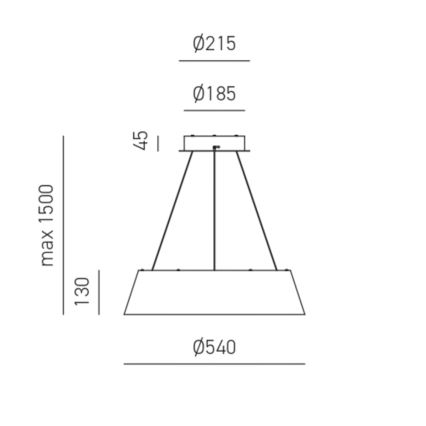 Gea Luce JULIETTE S N - Candelabro suspenso LED com regulação JULIETTE LED/50W/230V preto/dourada