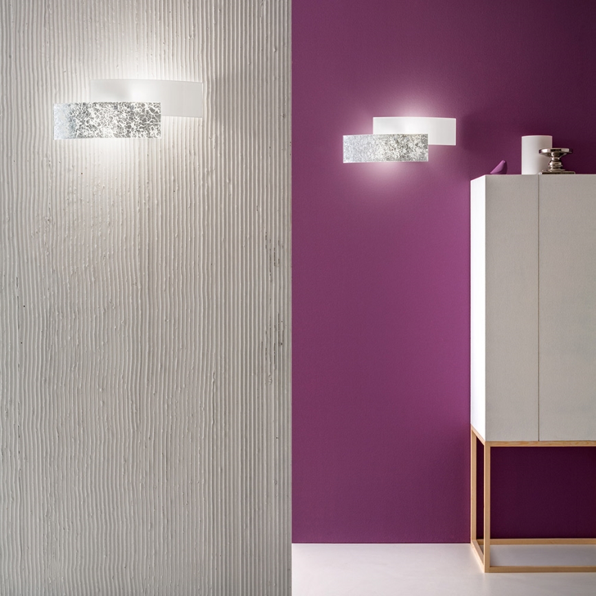 Gea Luce LARA A P arg - Iluminação de parede LARA 2xE14/42W/230V prateado