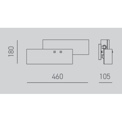 Gea Luce LARA A P arg - Iluminação de parede LARA 2xE14/42W/230V prateado