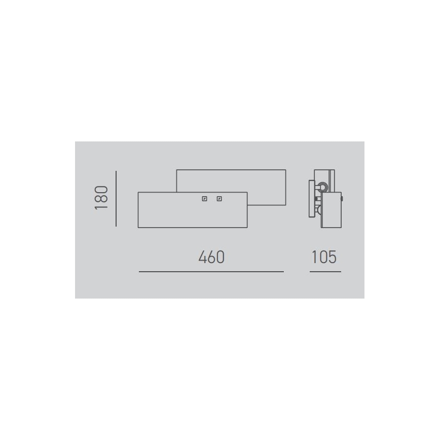 Gea Luce LARA A P arg - Iluminação de parede LARA 2xE14/42W/230V prateado