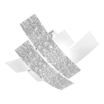 Gea Luce LARA P G arg - Iluminação de teto LARA 4xE27/52W/230V 91 cm prateado