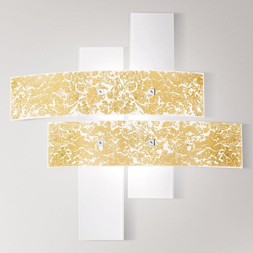Gea Luce LARA P M oro - Iluminação de teto LARA 2xE27/70W/230V 70 cm dourada