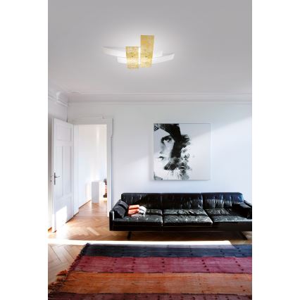 Gea Luce LARA P M oro - Iluminação de teto LARA 2xE27/70W/230V 70 cm dourada