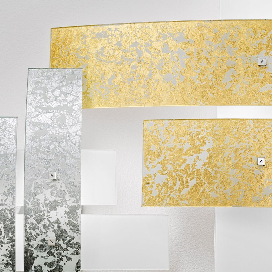 Gea Luce LARA P M oro - Iluminação de teto LARA 2xE27/70W/230V 70 cm dourada