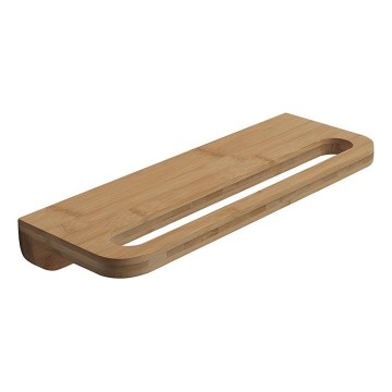Gedy - Prateleira de parede com cabide para toalhas HIMALAYA 14,5x40 cm bambu
