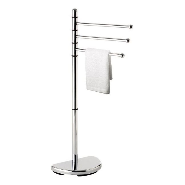 Gedy - Suporte com cabide para toalhas HIBISCUS 90,5 cm cromado brilhante