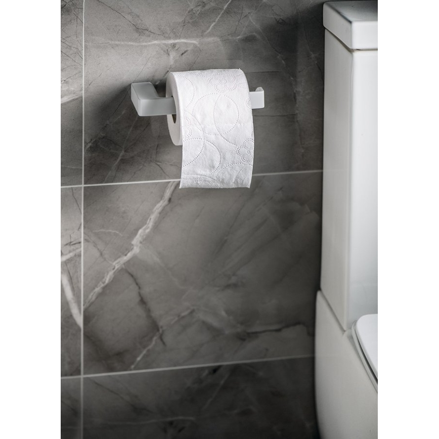 Gedy - Suporte de papel higiénico PIRENEI branco mate