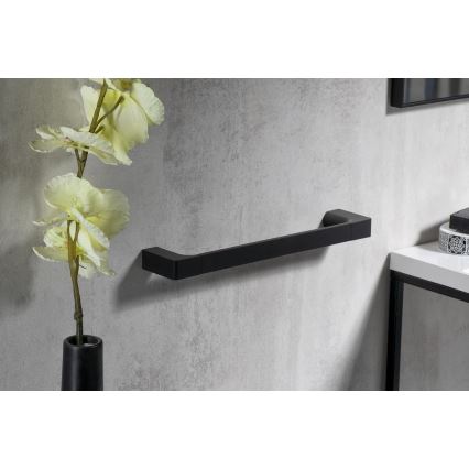 Gedy - Suporte de parede para toalha PIRENEI 6,6x35 cm mate preto