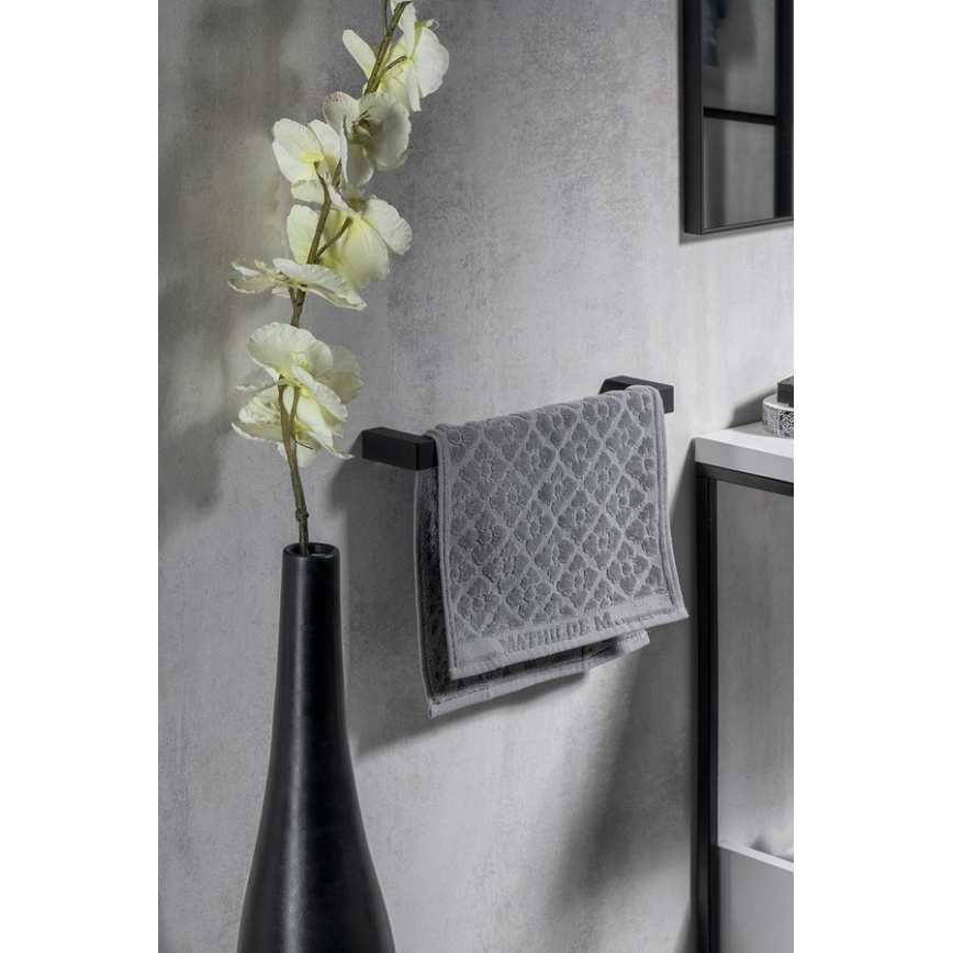 Gedy - Suporte de parede para toalha PIRENEI 6,6x35 cm mate preto