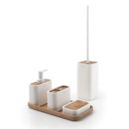 Gedy - Suporte para escova de dentes NINFEA branco/bambu