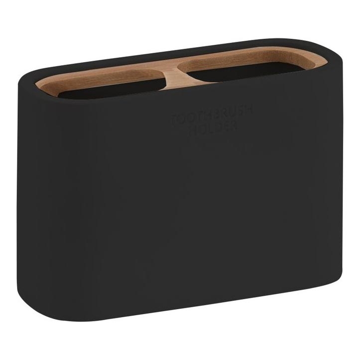 Gedy - Suporte para escova de dentes NINFEA preto/bambu