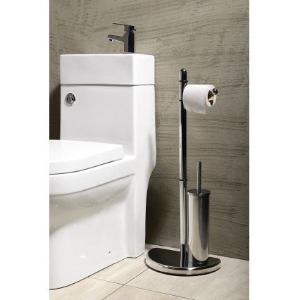 Gedy - Suporte para papel higiénico com piaçaba HIBISCUS cromado brilhante