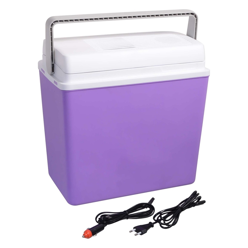 Geleira de carro portátil 23 l 55W/12V/230V púrpura/branco