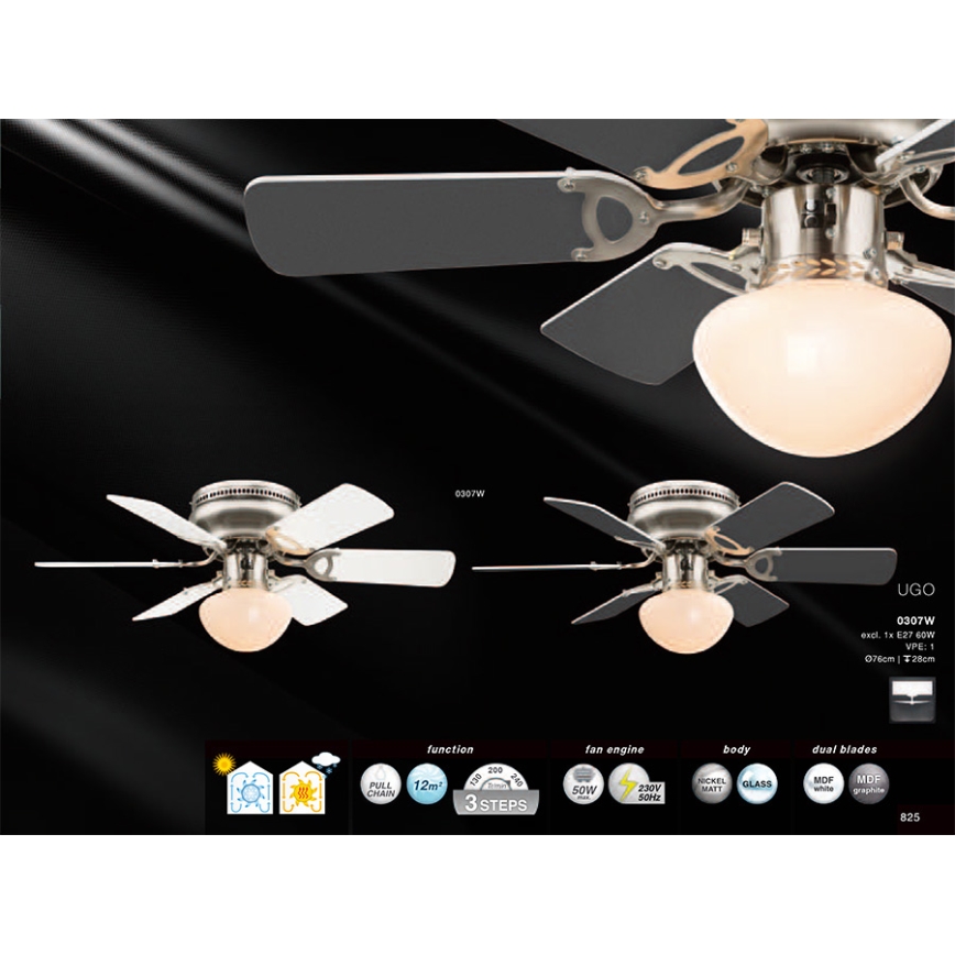 Globo - Ventilador de teto 1xE27/60W/230V