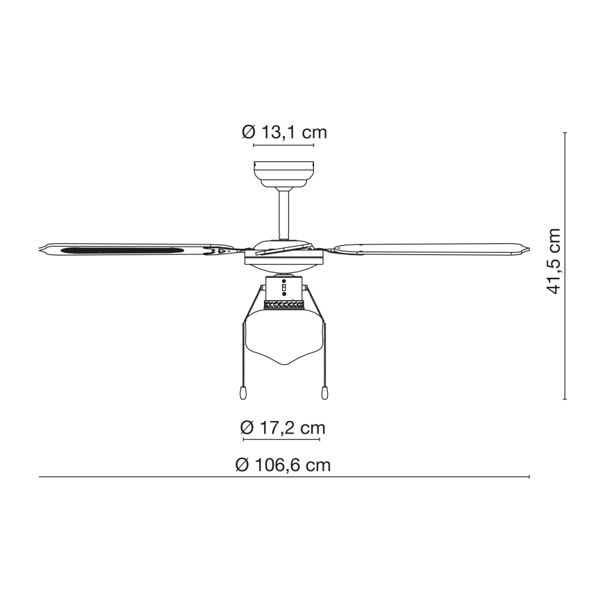 Globo - Ventoinha de teto 1xE27/60W/230V