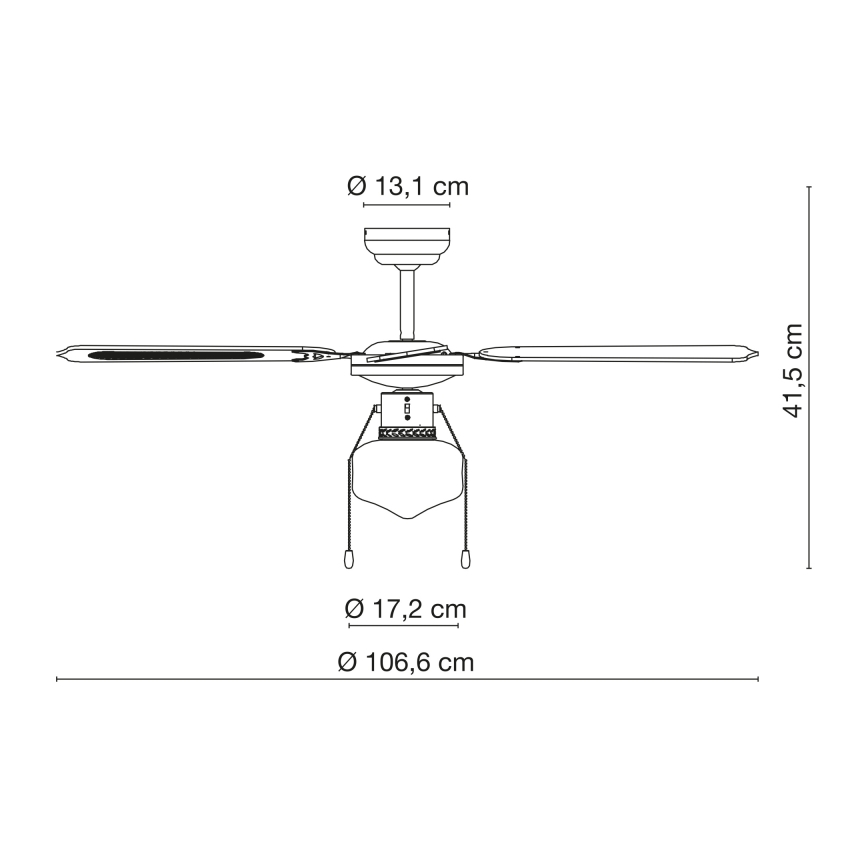 Globo - Ventoinha de teto 1xE27/60W/230V