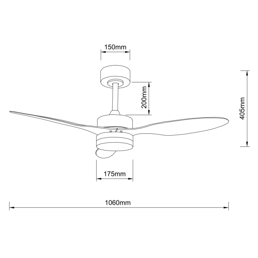 Globo - Ventoinha de teto LED com regulação LED/20W/230V 2700-6500K + comando