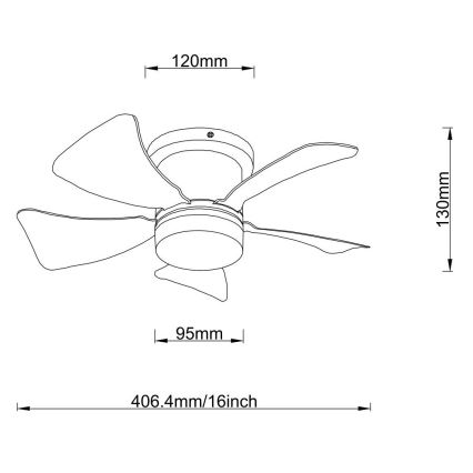Globo - Ventoinha de teto LED com regulação LED/10W/230V 3000-6500K cinzento + comando