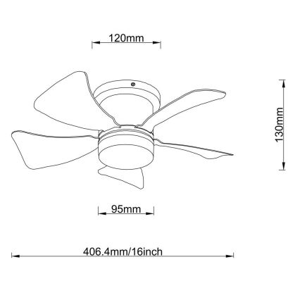 Globo - Ventilador de teto LED dimerizável LED/10W/230V 3000-6500K castanho + comando à distância